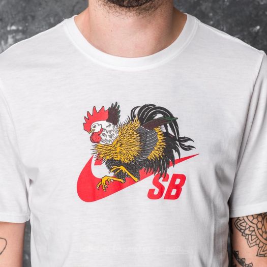T shirts Nike SB Rooster Tee White Footshop