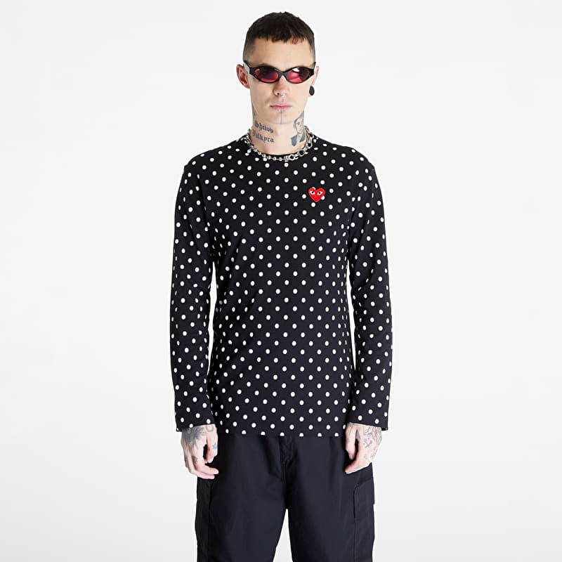 Comme des Garçons PLAY Heart Logo Long Sleeve Tee UNISEX Black