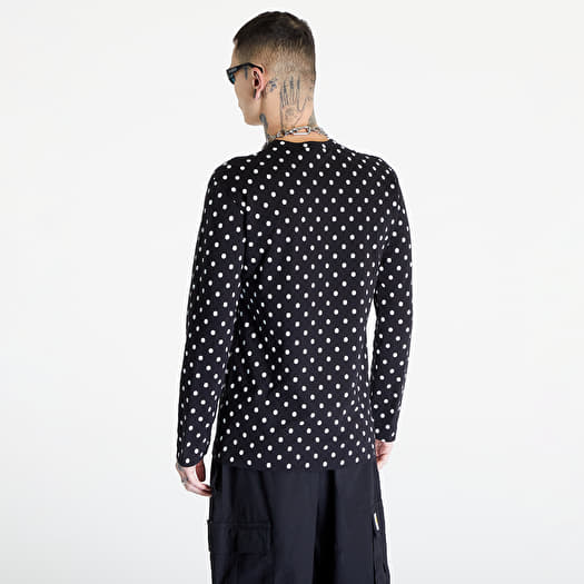 Comme des garçons long sleeve polka dot tee top