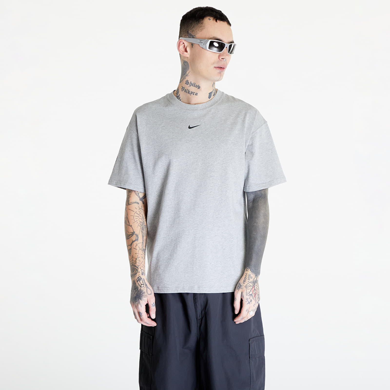 Tričko Nike x NOCTA M NRG CS Short Sleeve Tee Dark Grey Heather/ Matte Silver/ Black XL