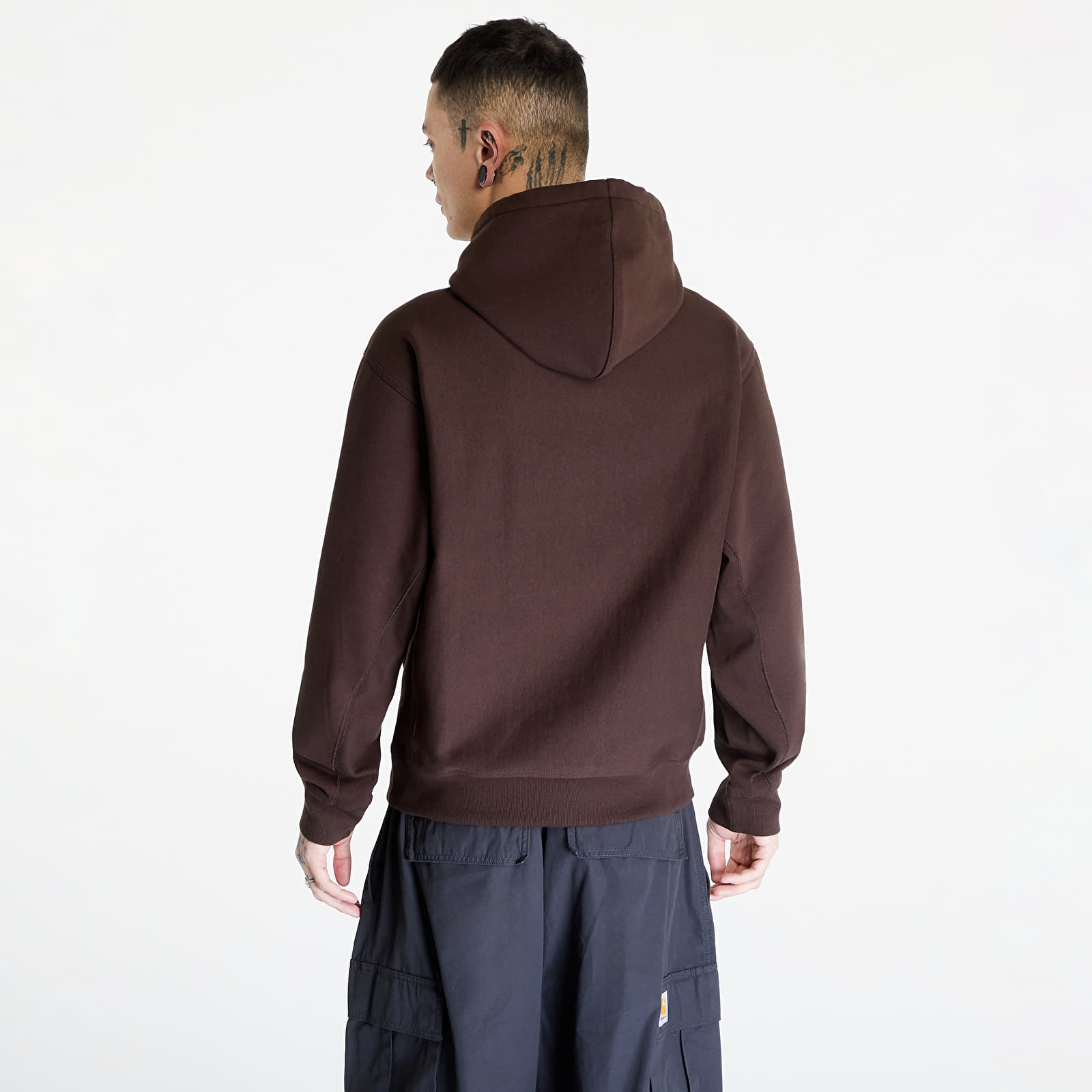 Mikinas ar kapuci un sporta krekli Carhartt WIP Hooded American Script Sweat UNISEX Tobacco