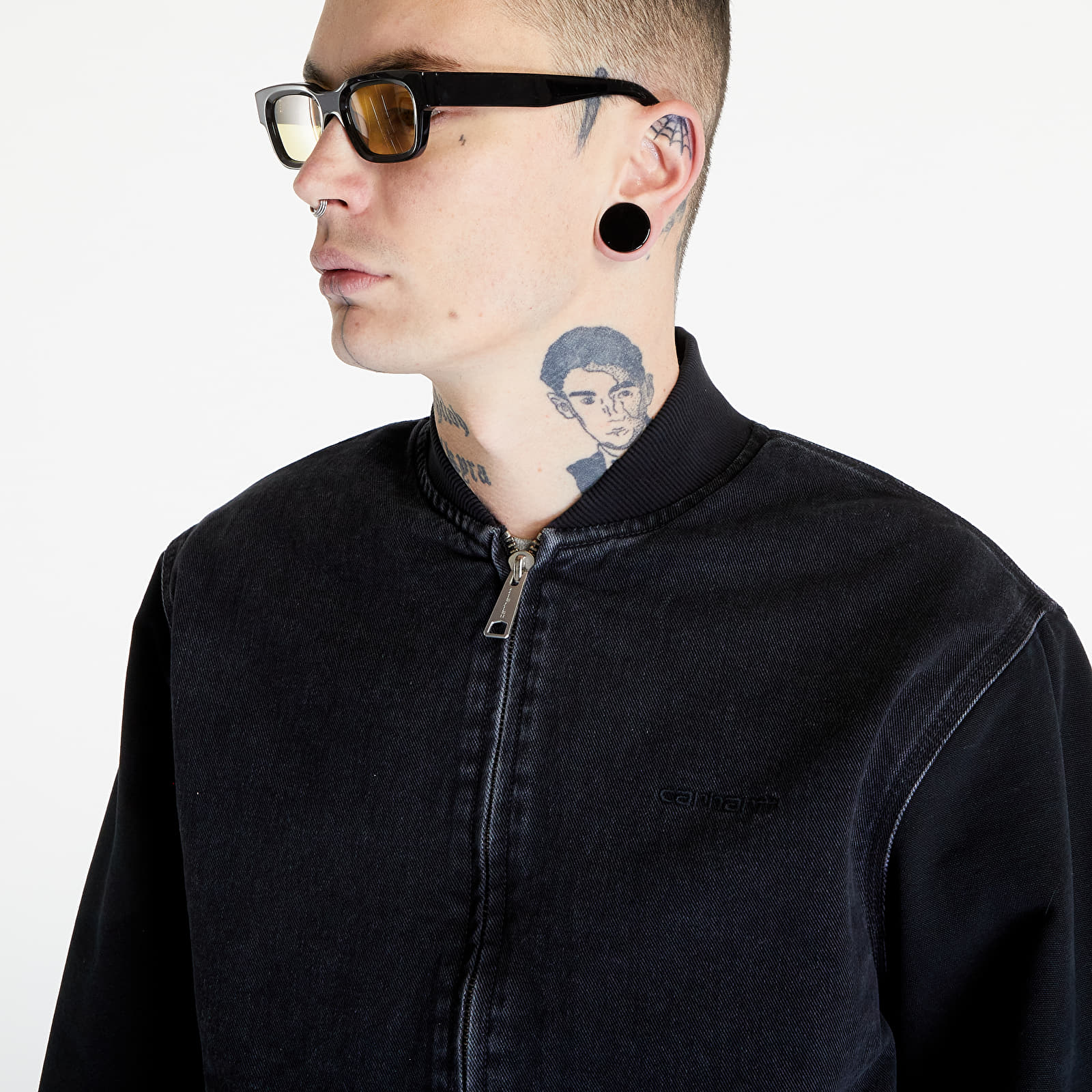 Bombery Carhartt WIP Paxon Bomber Jacket UNISEX Black/ Black Stone Washed
