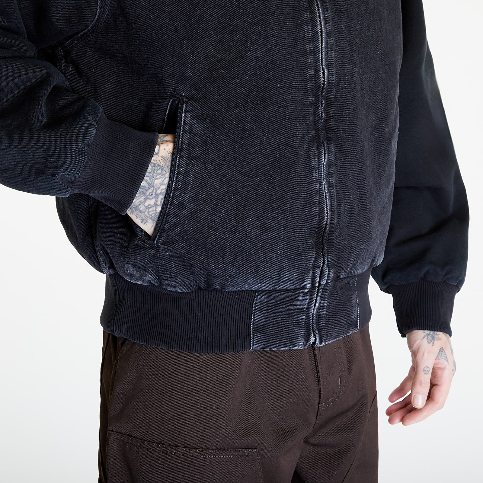 Bombery Carhartt WIP Paxon Bomber Jacket UNISEX Black/ Black Stone Washed