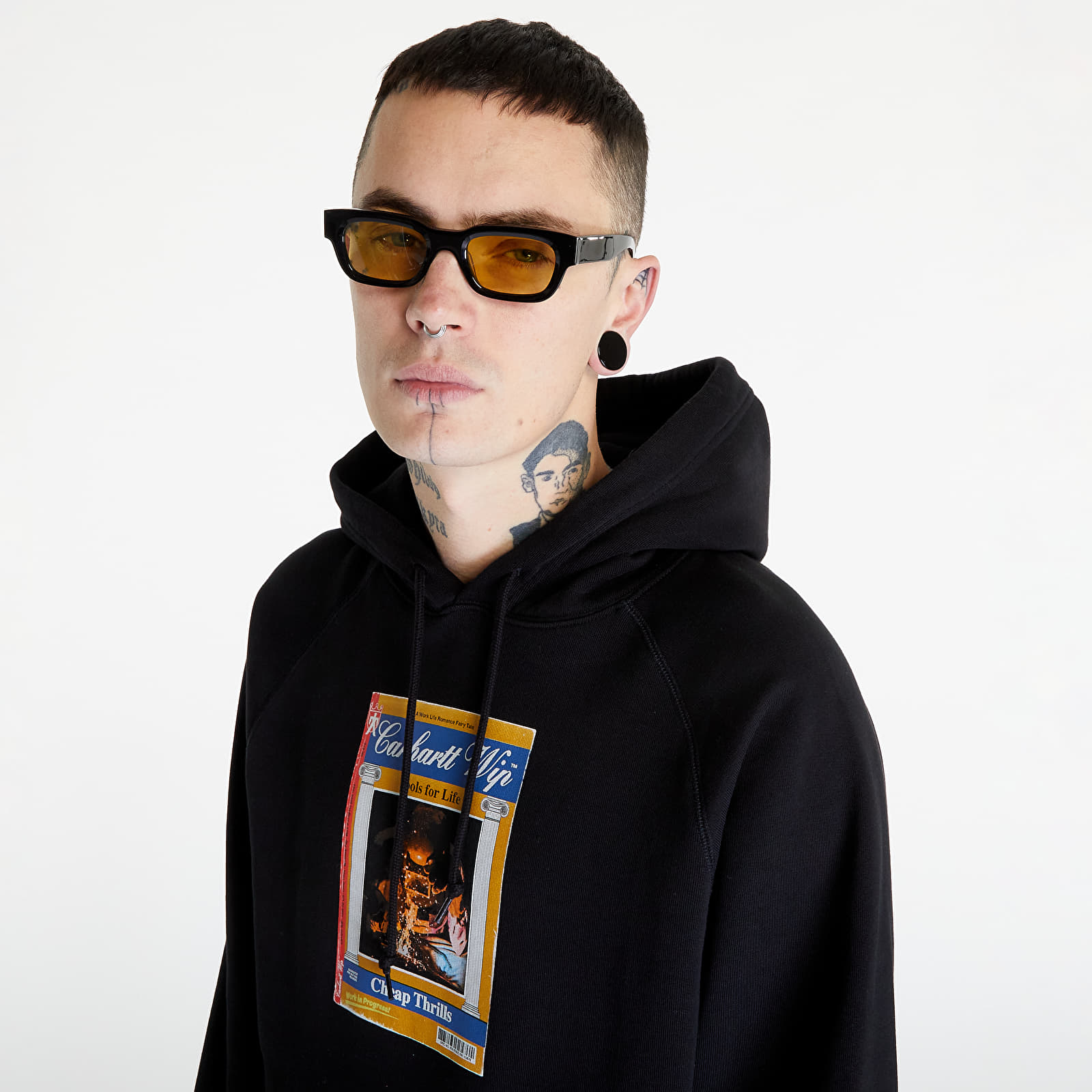 Bluzy Carhartt WIP Hooded Cheap Thrills Sweat UNISEX Black