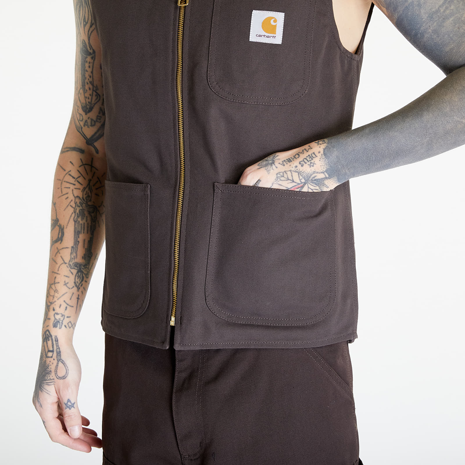 Carhartt vest tobacco 2025