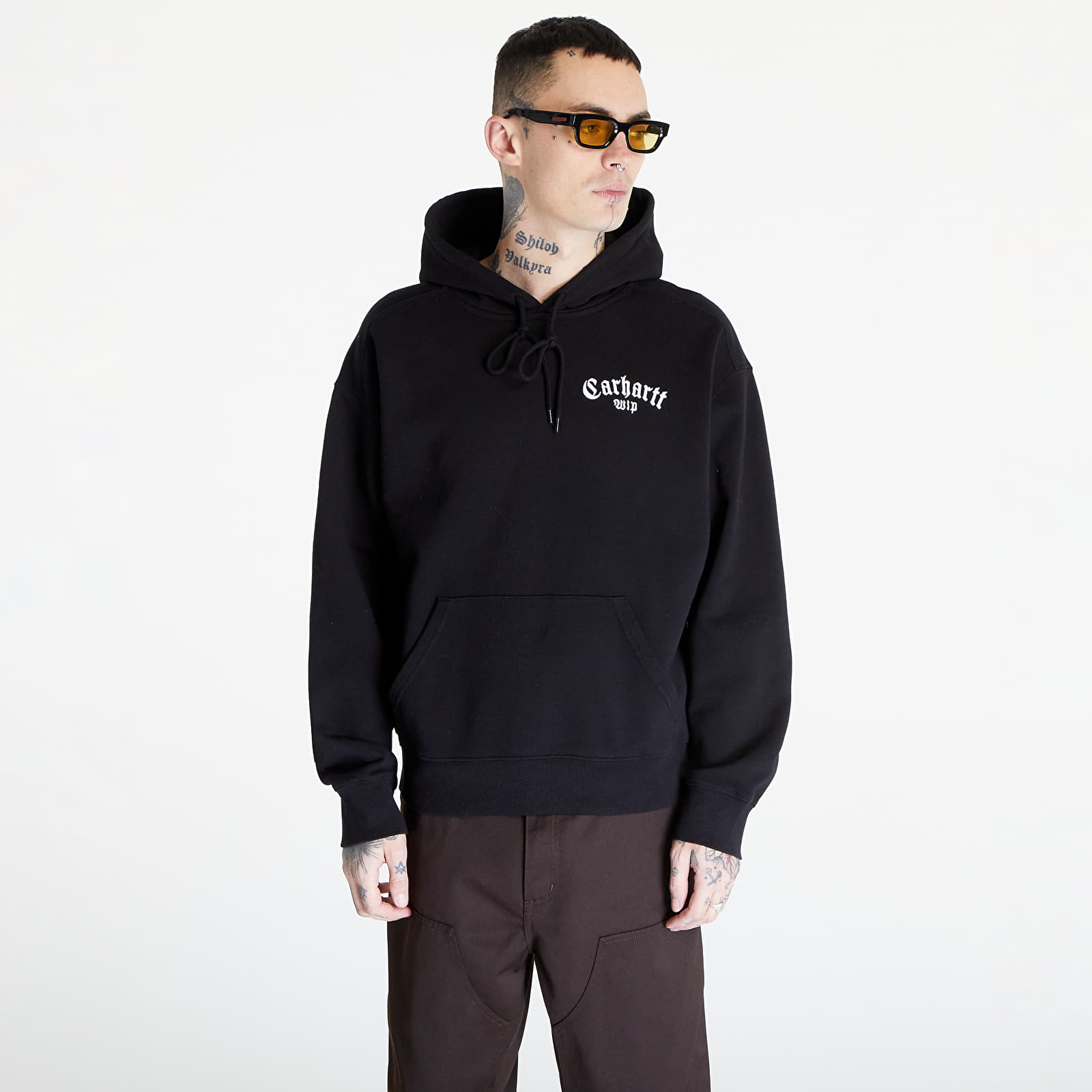 Sweatshirts Carhartt WIP Hooded Onyx Script Sweat UNISEX Black/ White