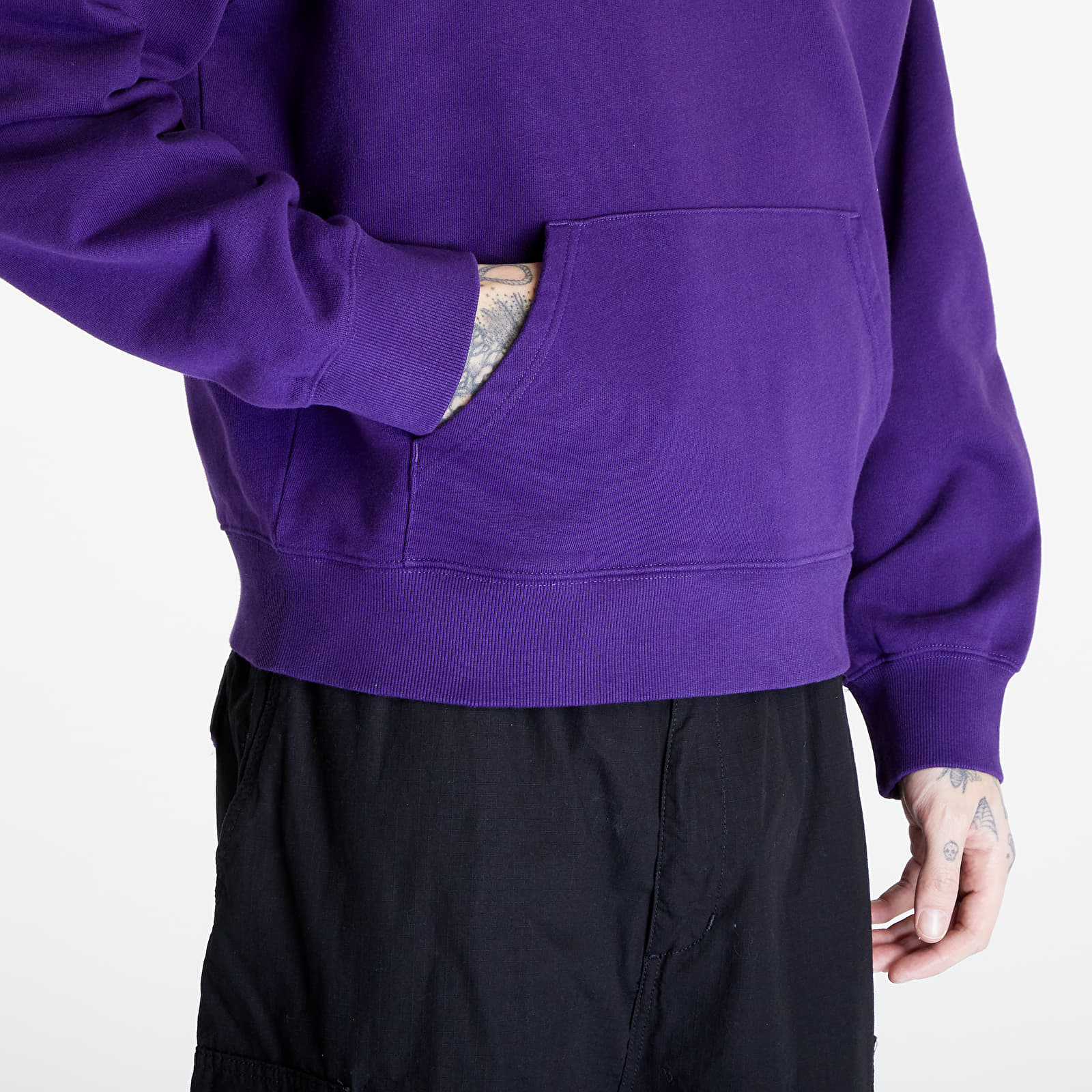 Džemperiai su gobtuvais ir džemperiai Carhartt WIP Hooded Onyx Script Sweat UNISEX Tyrian/ Black