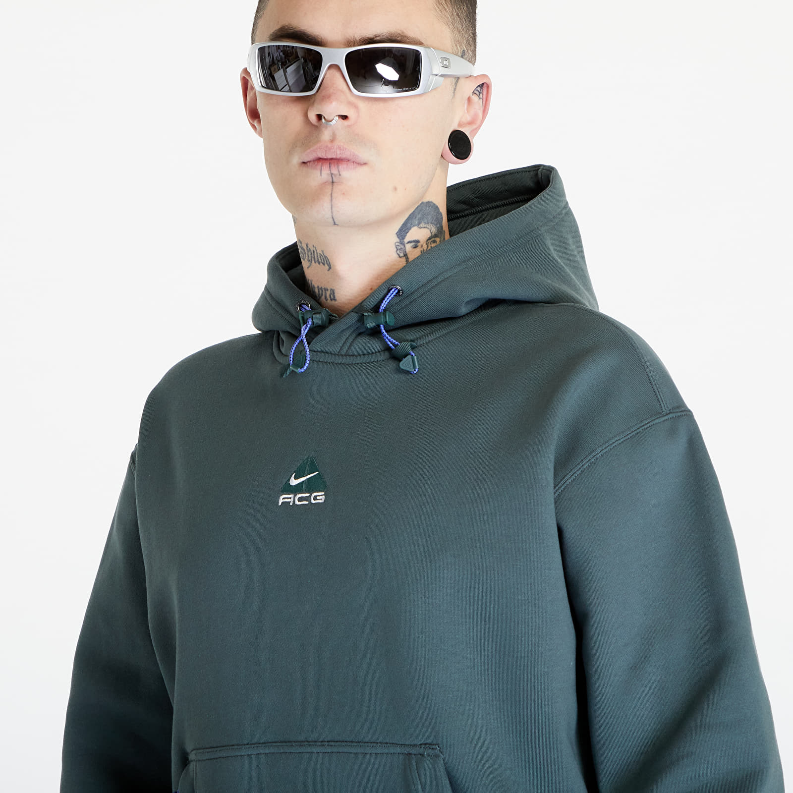 Kapucnis pulóverek és pulcsik Nike ACG Therma-FIT Fleece Pullover Hoodie UNISEX Vintage Green/ Summit White