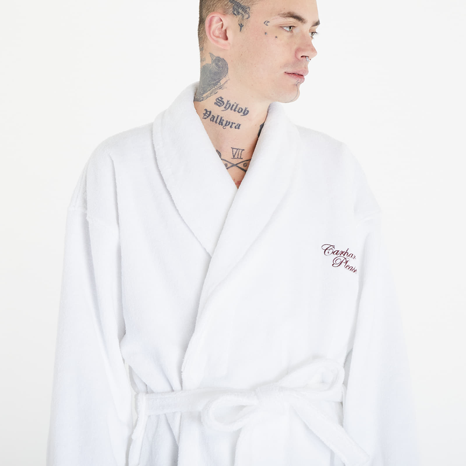 Pyjamas Carhartt WIP Carhartt Please Bathrobe UNISEX White/ Bordeaux