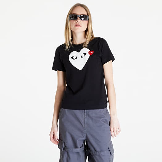 T-shirt Comme des Garçons PLAY Heart Logo Short Sleeve Tee Black