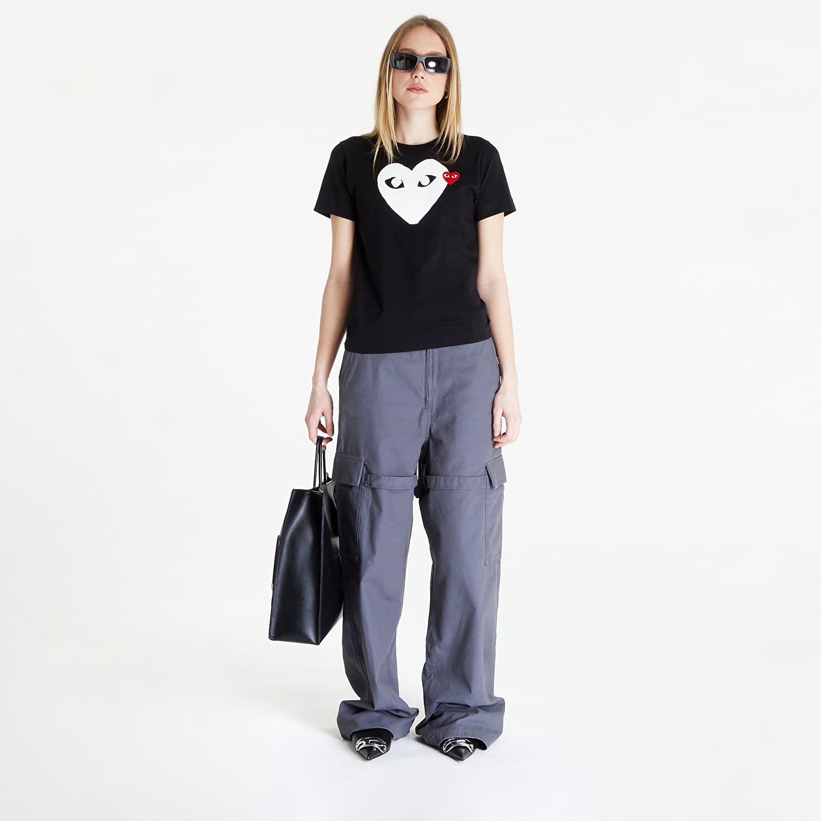 T-Shirts Comme des Garçons PLAY Heart Logo Short Sleeve Tee Black