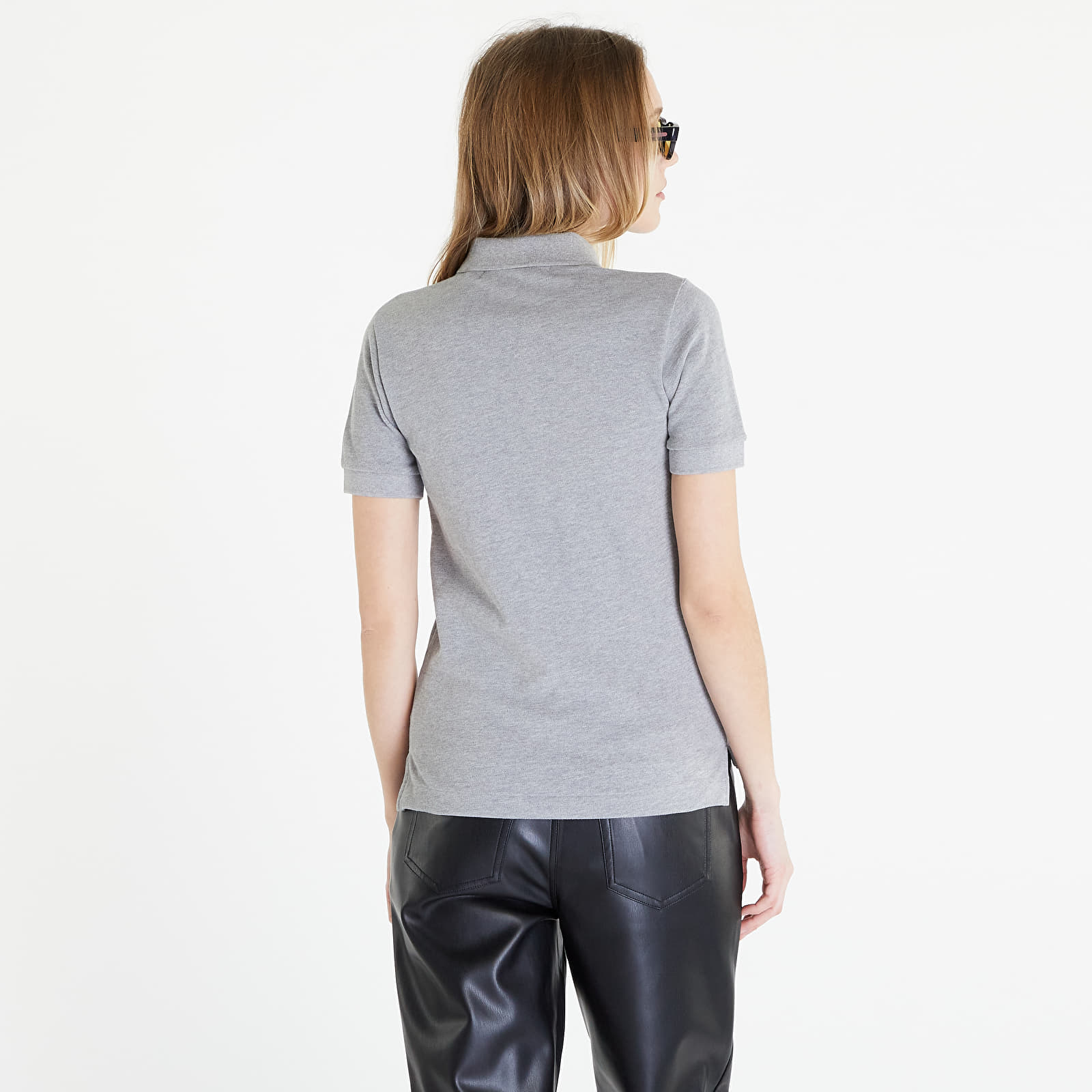 T-paidat Comme des Garçons PLAY Heart Logo Polo Short Sleeve Tee Grey