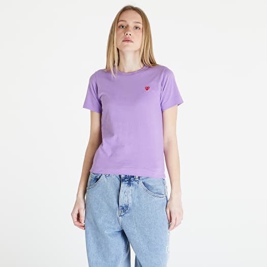 T-shirt Comme des Garçons PLAY Heart Logo Short Sleeve Tee Lavender