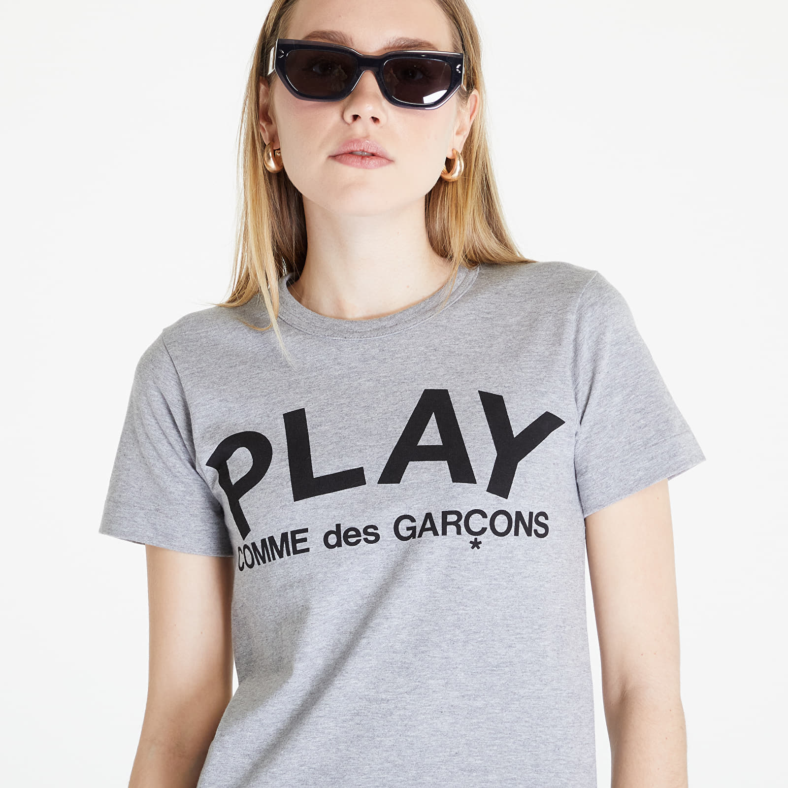 Tričká Comme des Garçons PLAY Heart Logo Short Sleeve Tee Grey
