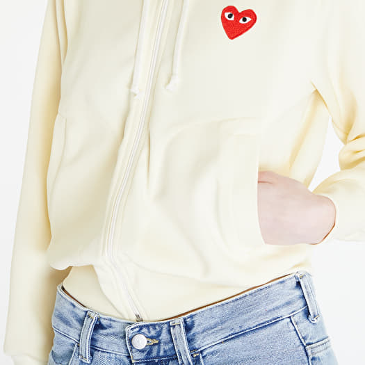 Comme des sales garcons ivory hoodie