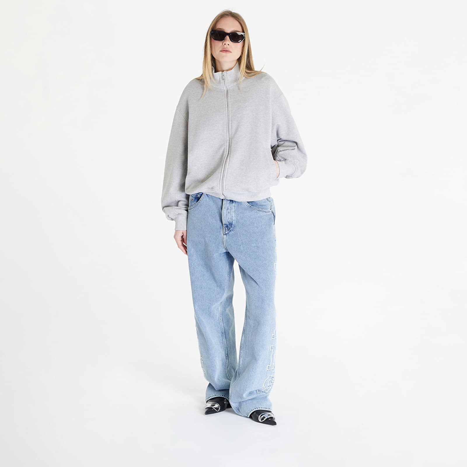 Kapucnis pulóverek és pulcsik Ambush Graphic Tracksuit Sweatshirt UNISEX Light Grey Blanc