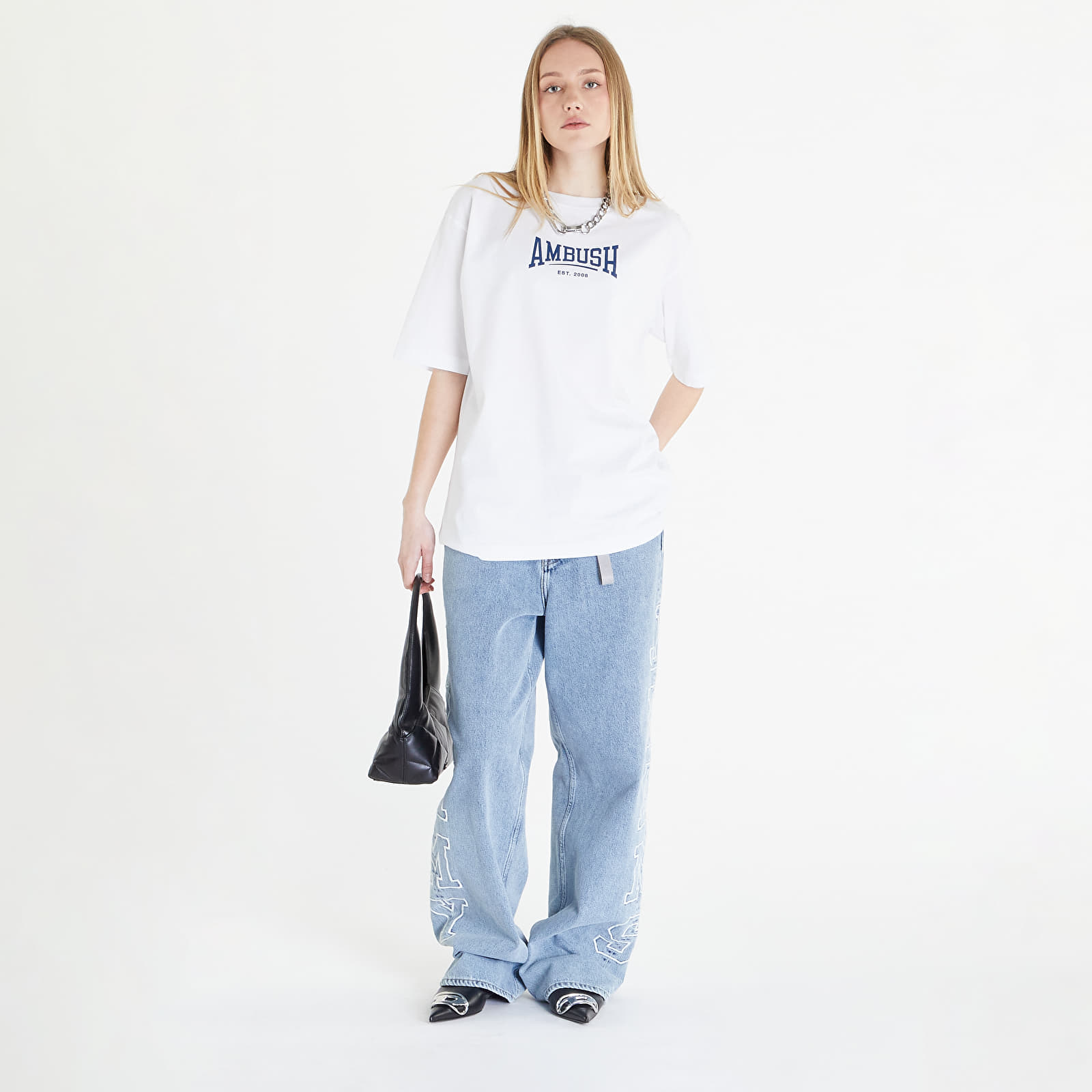 Tričká Ambush Graphic T-Shirt UNISEX Blanc de Blanc Insignia Blue