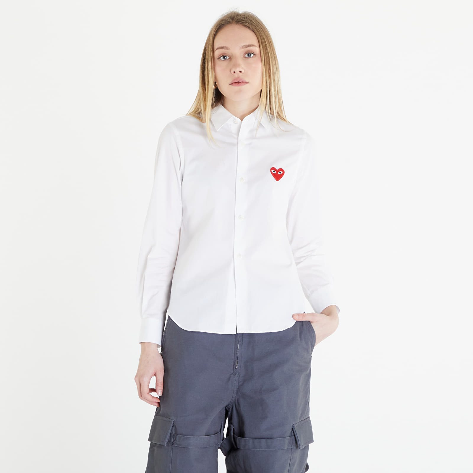 Πουκάμισα Comme des Garçons PLAY Heart Logo Shirt White
