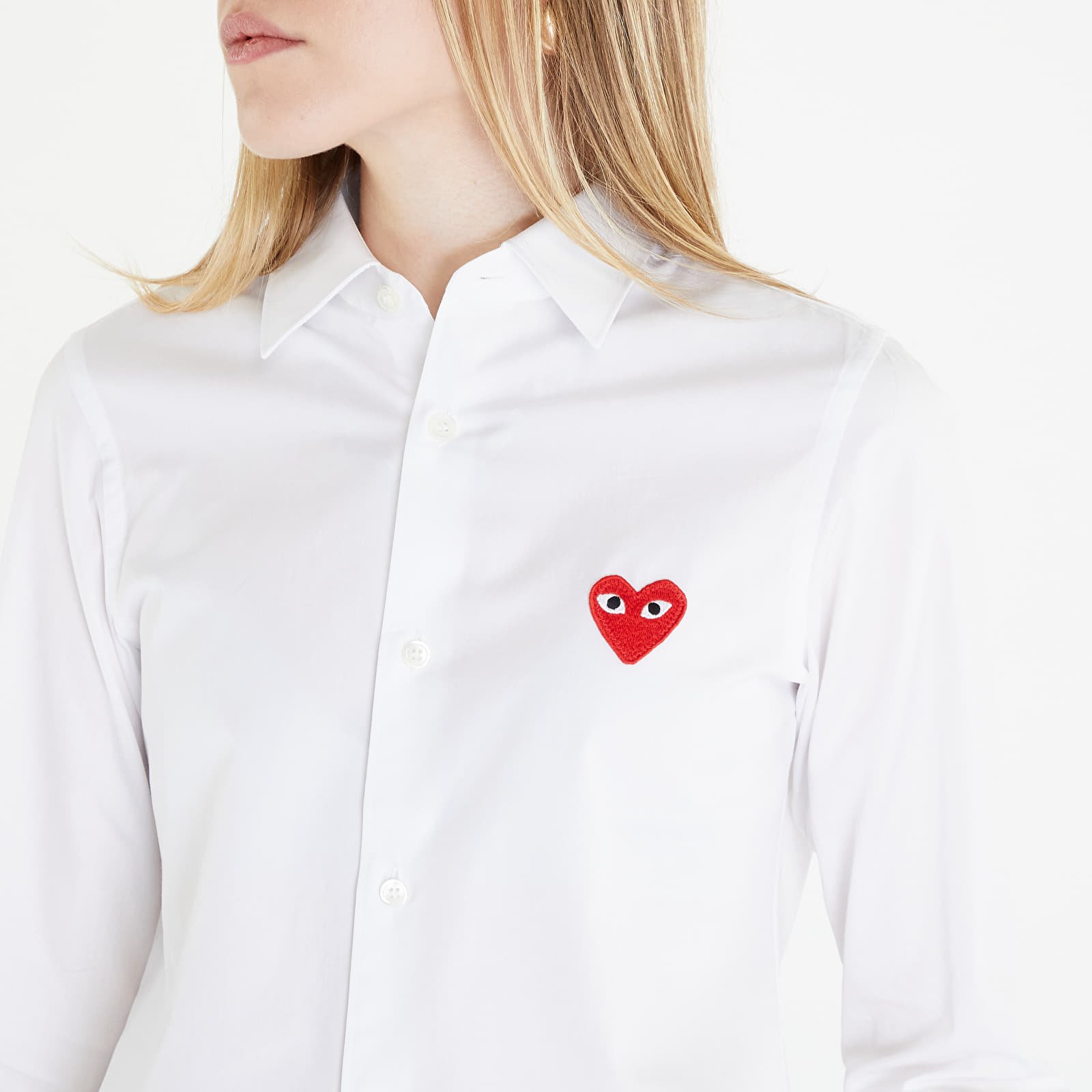 Πουκάμισα Comme des Garçons PLAY Heart Logo Shirt White