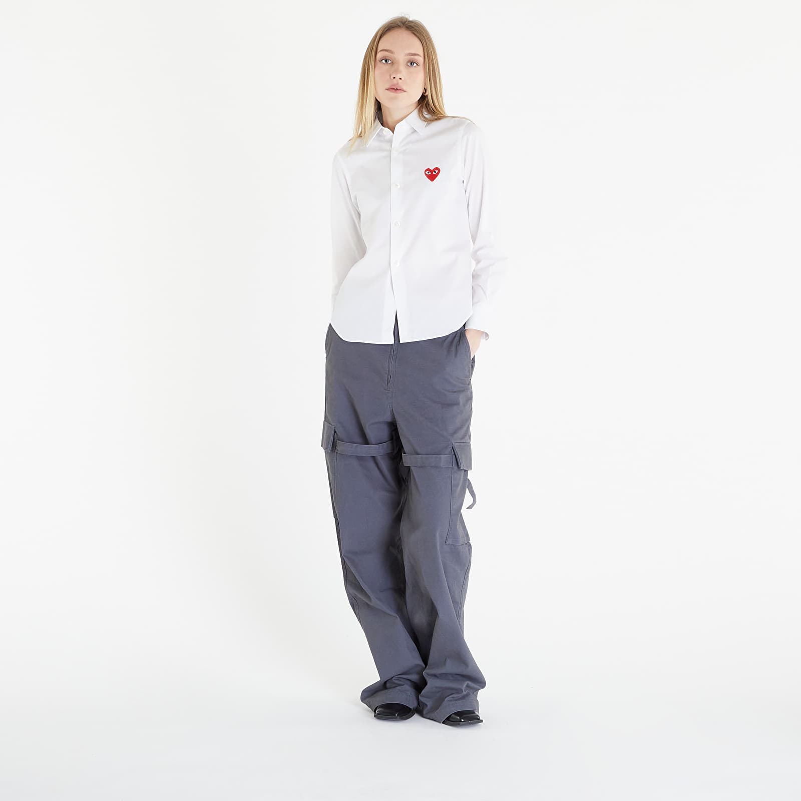 Πουκάμισα Comme des Garçons PLAY Heart Logo Shirt White