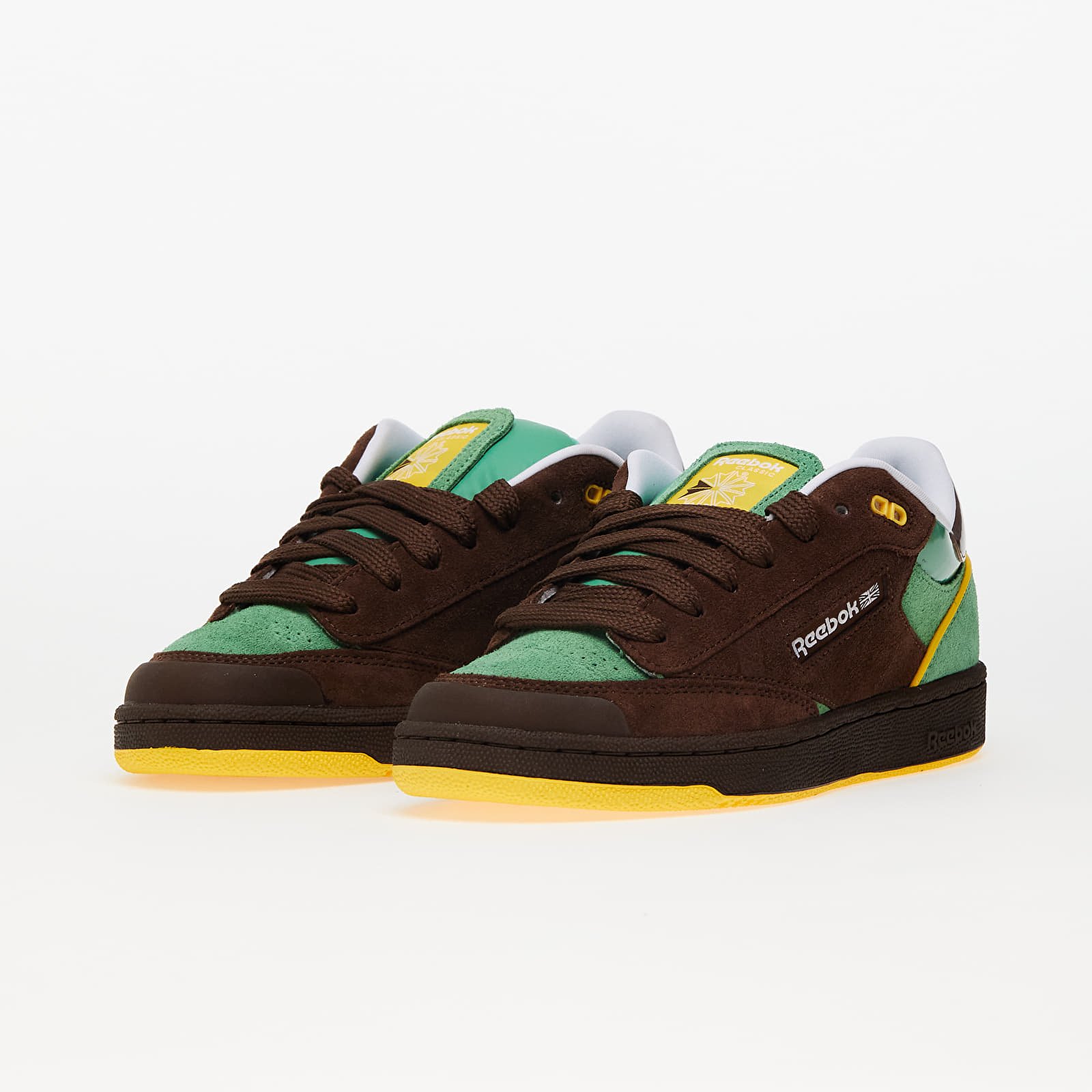 Herren Sneaker und Schuhe Reebok Club C Bulc Brush Brown/ Sport Green/ Always Yellow