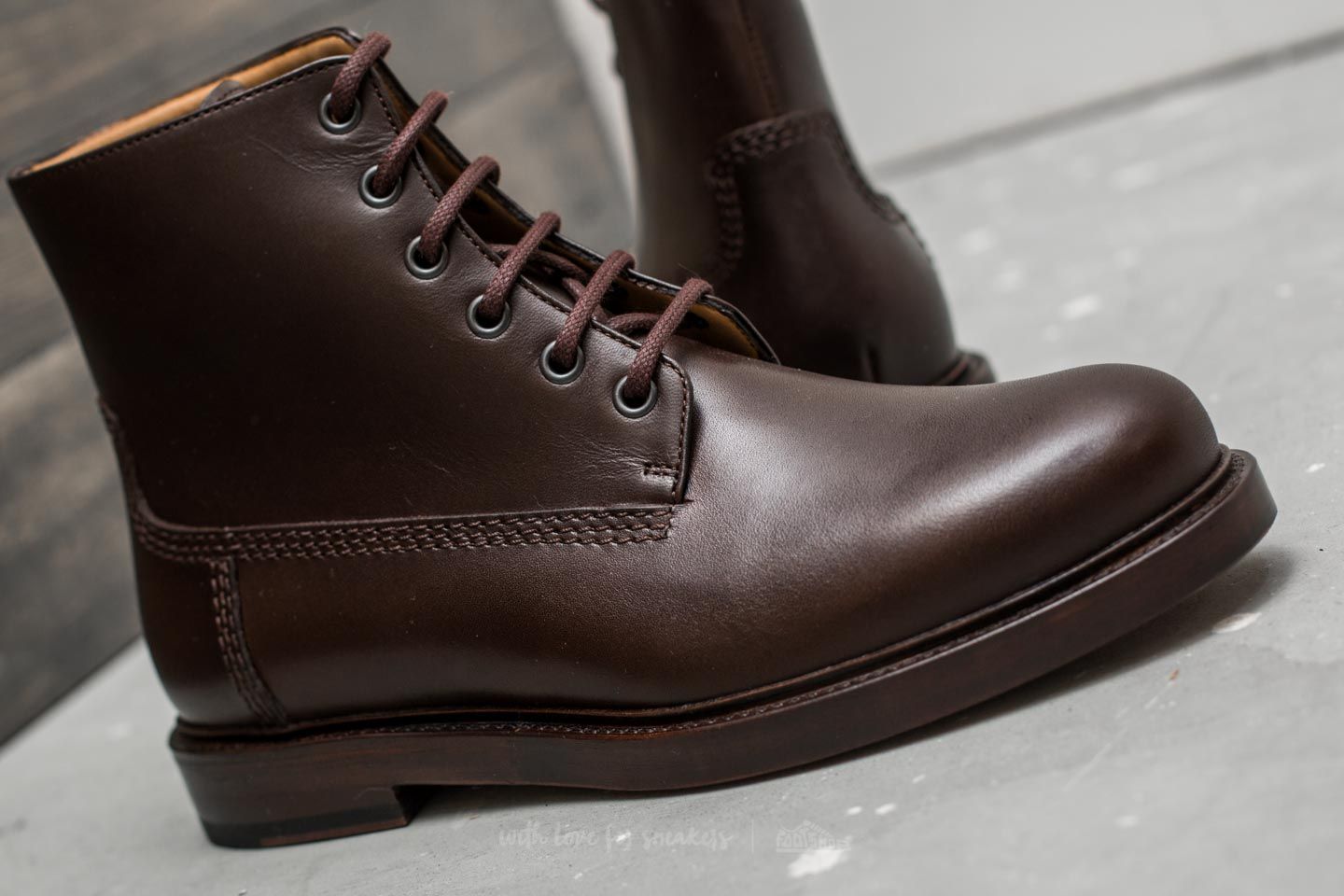 Men's shoes A.P.C. Boots Vladimir Cae Marron Fonce