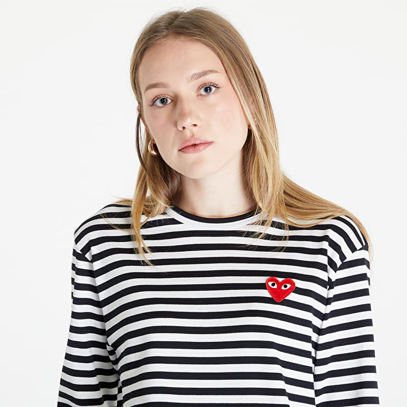 Comme des Garçons PLAY Long Sleeve Tee UNISEX Black/ White | Footshop
