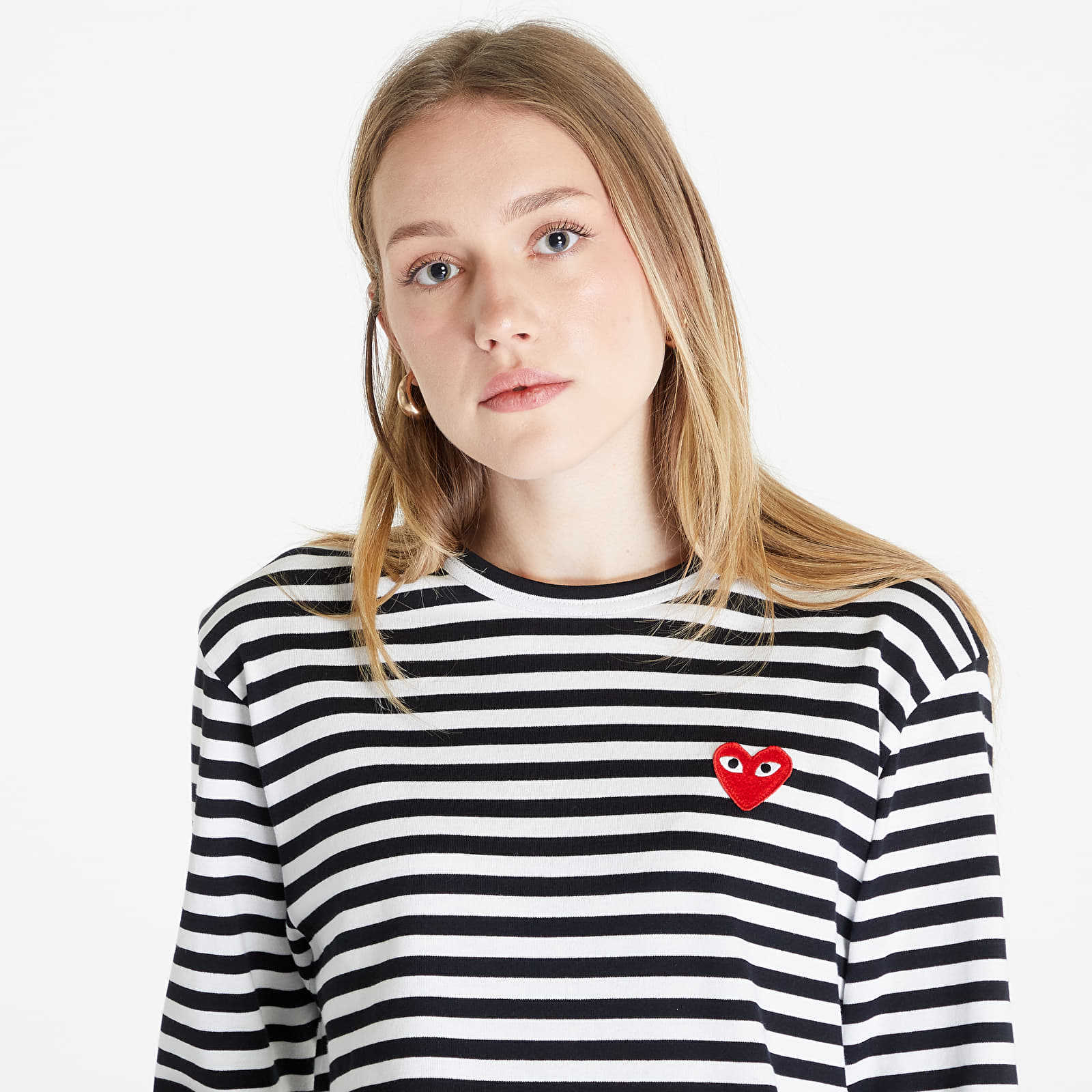 T-Shirts Comme des Garçons PLAY Long Sleeve Tee UNISEX Black/ White