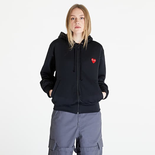 Mikina Comme des Garçons PLAY Heart Logo Sweatshirt Knit UNISEX Black