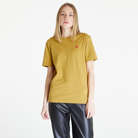 T-skjorte Comme des Garçons PLAY Heart Logo Tee UNISEX Olive