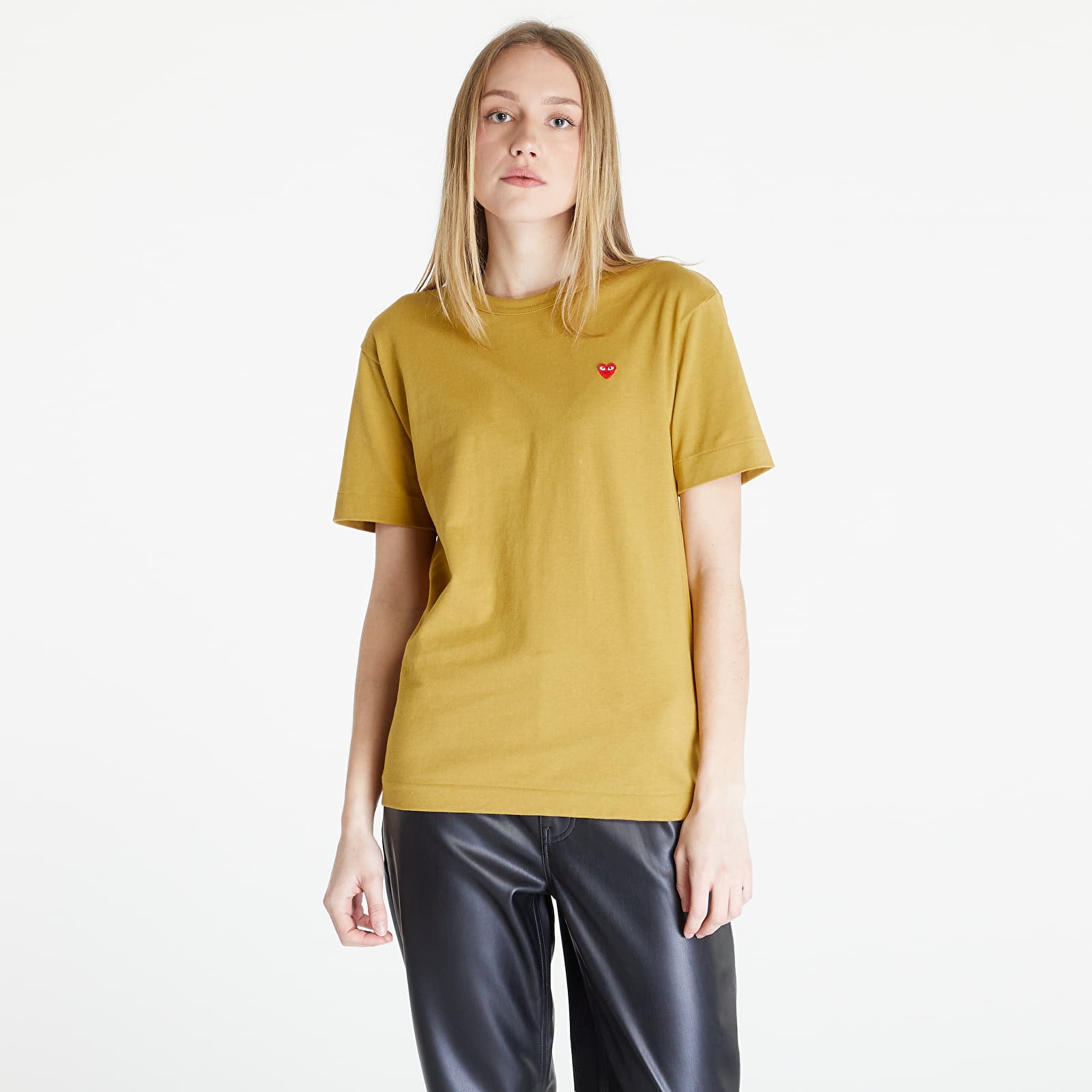 Tričká Comme des Garçons PLAY Heart Logo Tee UNISEX Olive