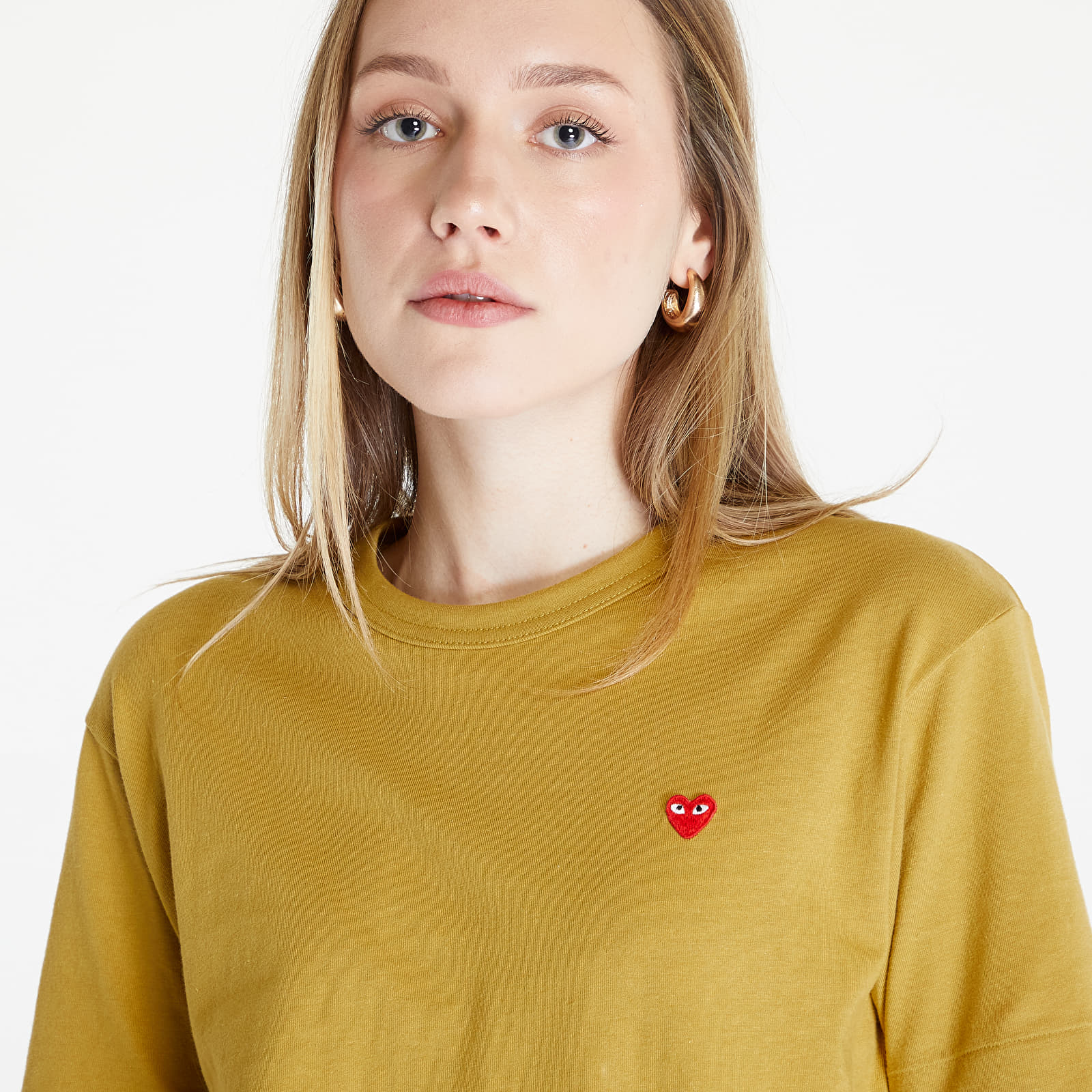 Comme des garcons play yellow t shirt clearance