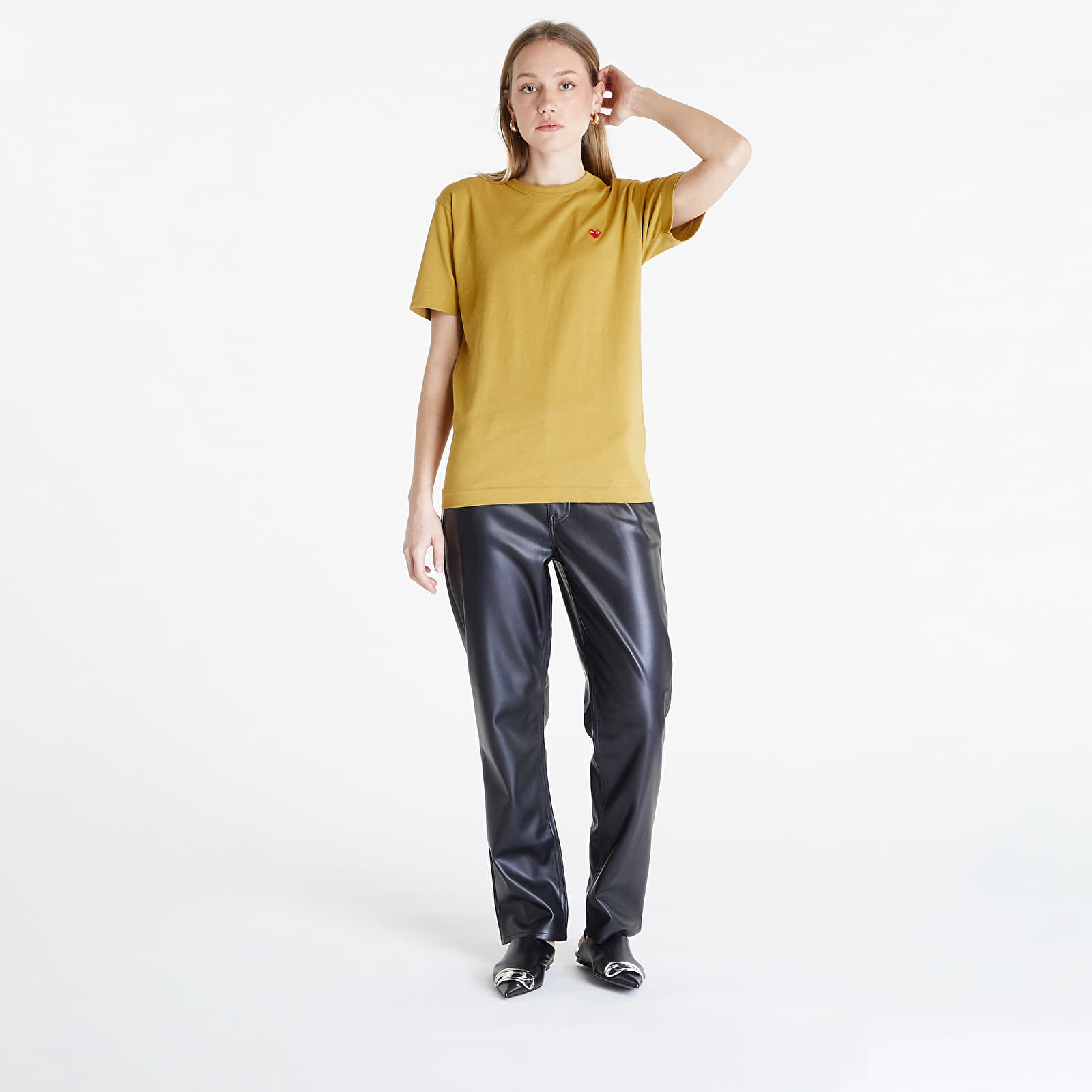 Tričká Comme des Garçons PLAY Heart Logo Tee UNISEX Olive