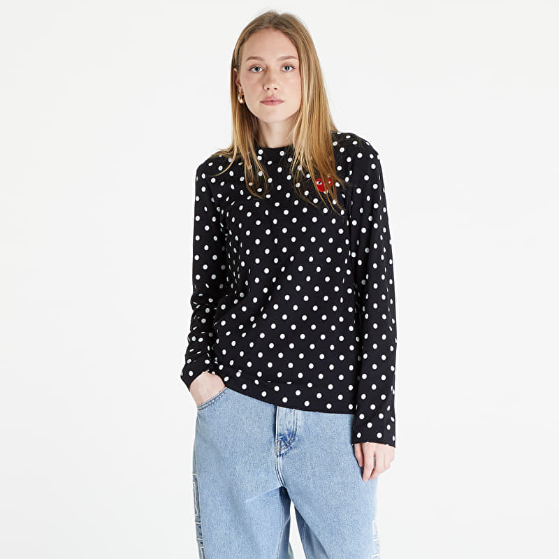 Comme des Garçons PLAY Heart Logo Long Sleeve Tee UNISEX Black