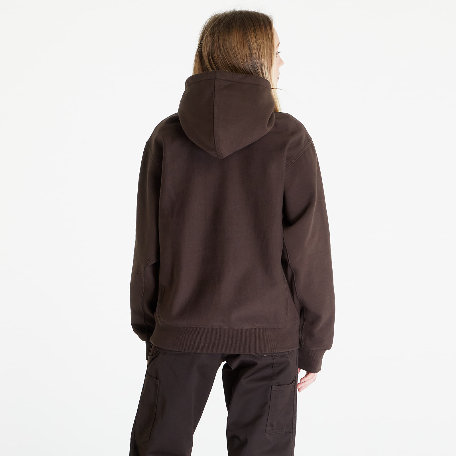 Mikinas ar kapuci un sporta krekli Carhartt WIP Hooded American Script Sweat UNISEX Tobacco