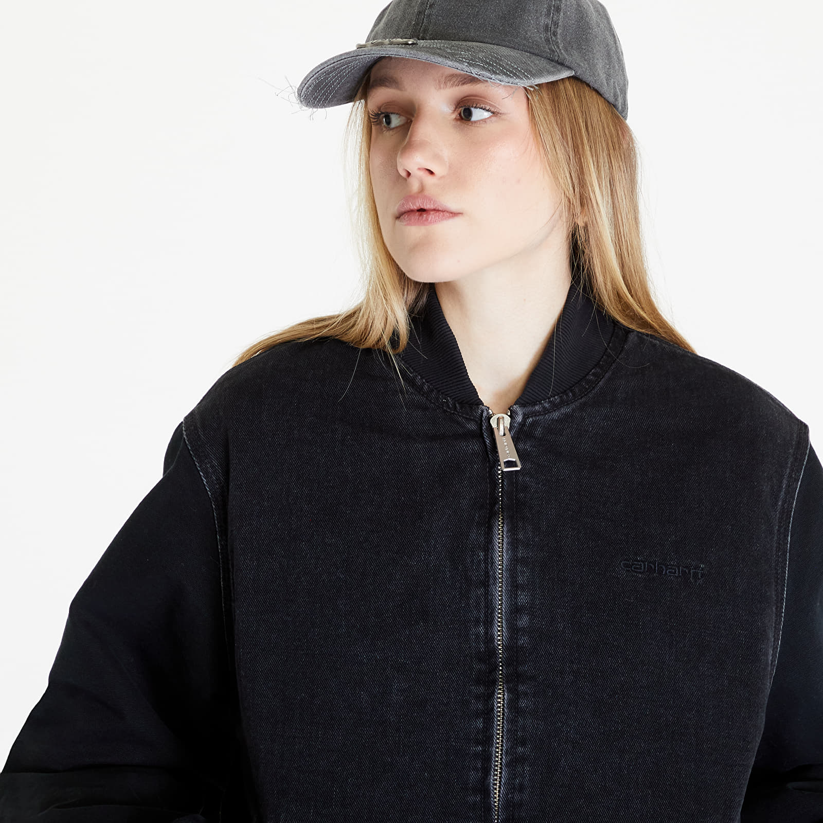 Bombery Carhartt WIP Paxon Bomber Jacket UNISEX Black/ Black Stone Washed
