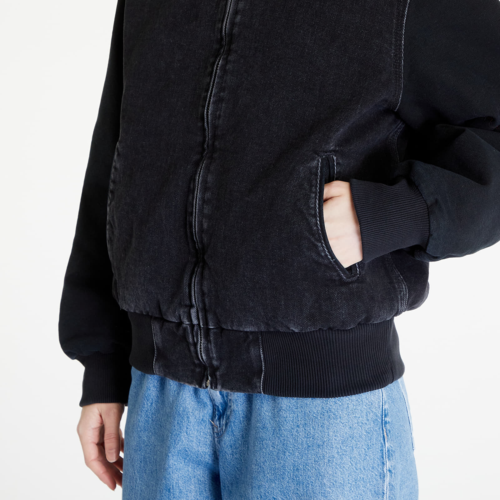 Bombery Carhartt WIP Paxon Bomber Jacket UNISEX Black/ Black Stone Washed