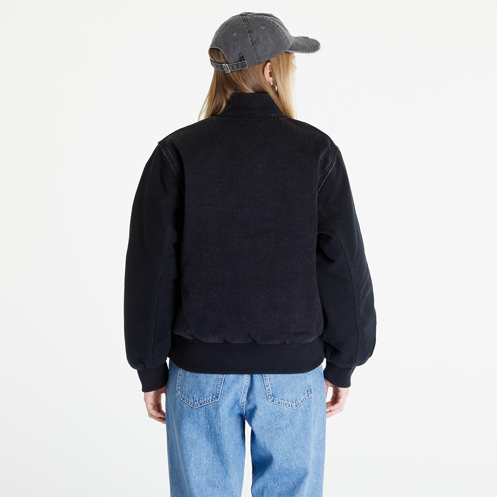 Bombery Carhartt WIP Paxon Bomber Jacket UNISEX Black/ Black Stone Washed
