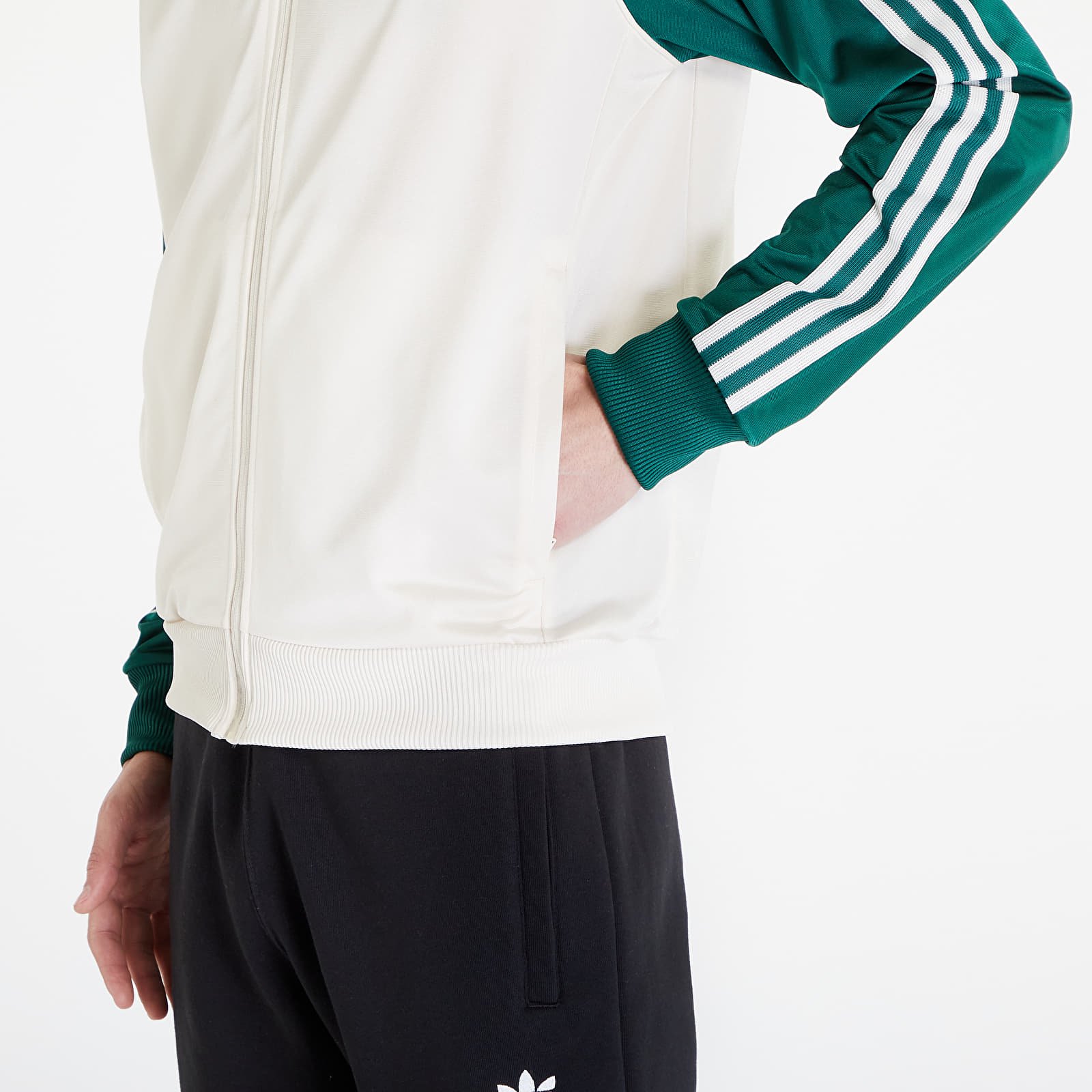 Hanorace adidas Originals SST Track Top Wonder White/ Collegiate Green
