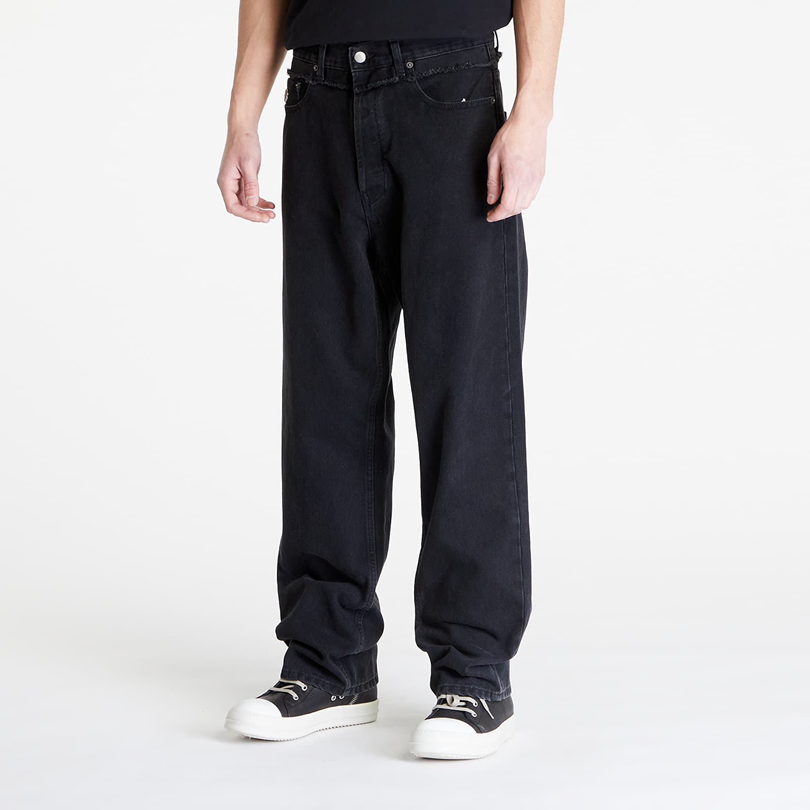 Jeansy Ambush Waist Detail Denim Pants Black/ No Color