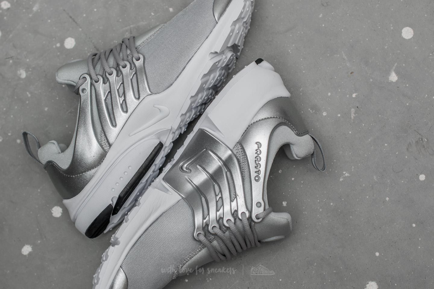 Herren Sneaker und Schuhe Nike Air Presto Premium Metallic Silver/ Pure Platinum