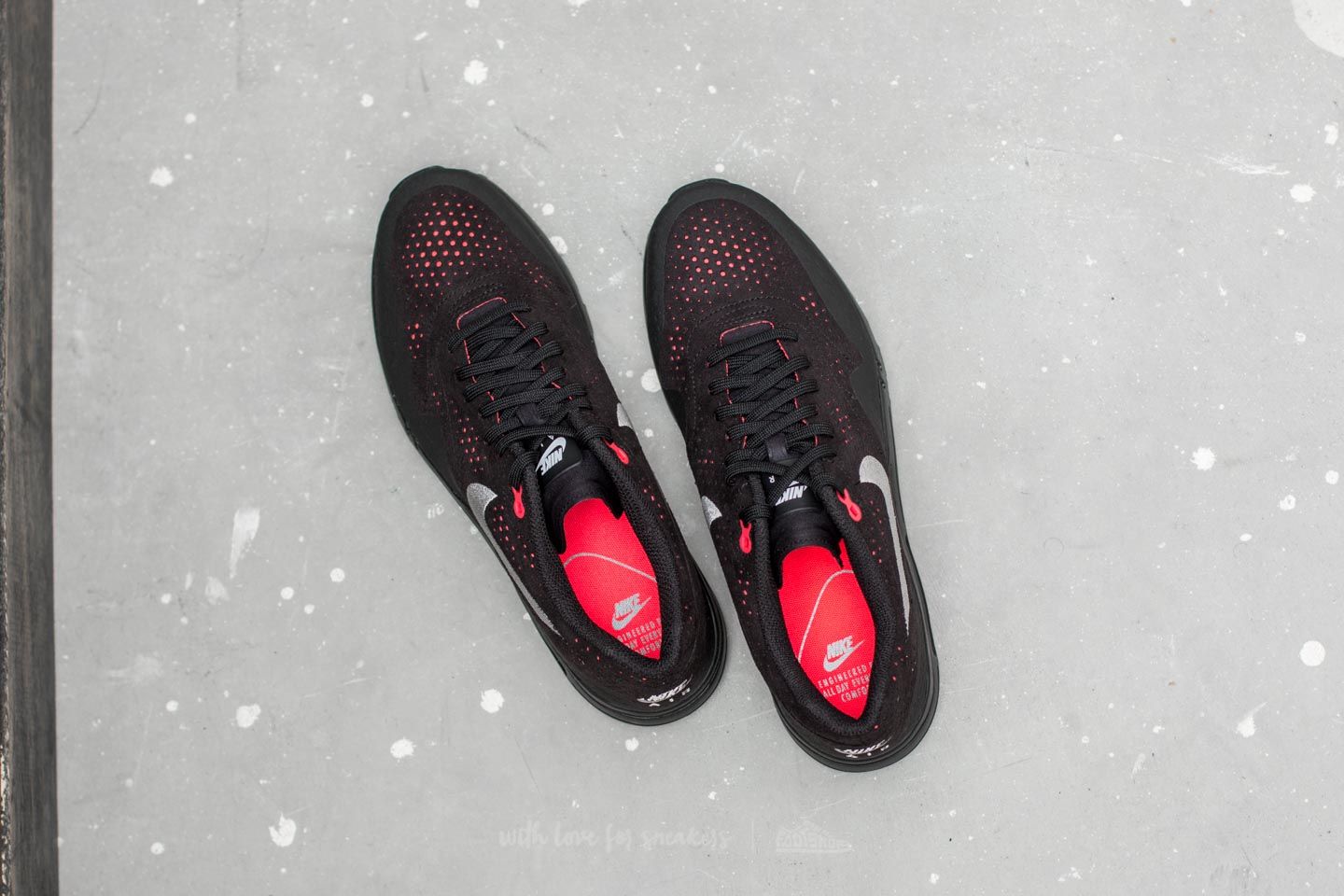 Herren Sneaker und Schuhe Nike Air Max 1 Ultra 2.0 Moire Black/ Wolf Grey-Solar Red