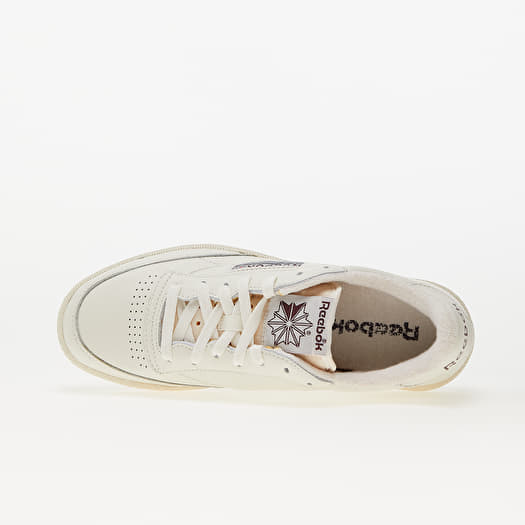 Reebok club c 85 trainers vintage chalk black top