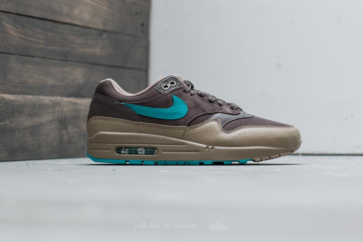 Herenschoenen Nike Air Max 1 Premium Ridgerock/ Turbo Green-Khaki