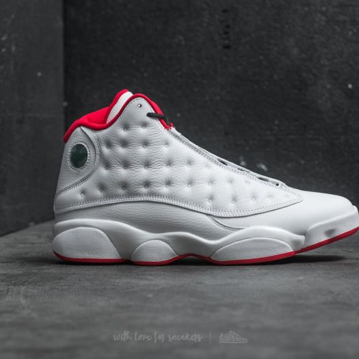 Jordan 13 white metallic silver top