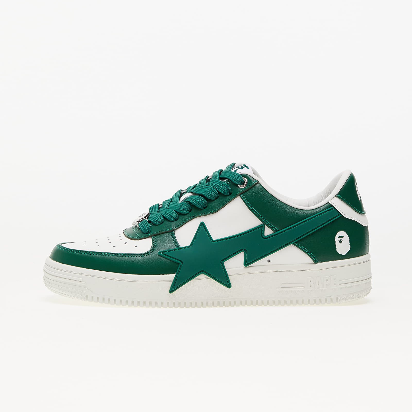 Men s shoes A BATHING APE Bape Sta Enlarged M2 Green Footshop