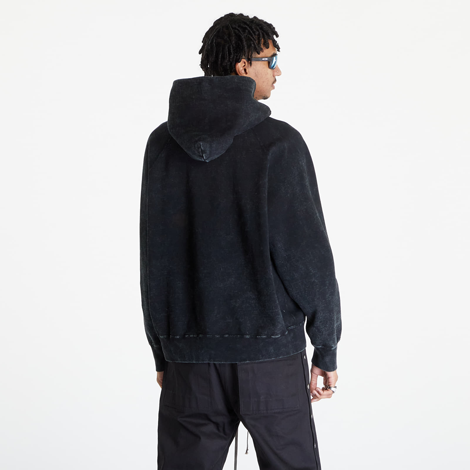 Mikiny A BATHING APE A Bathing Ape Overdye Pullover Relaxed Fit Hoodie Black