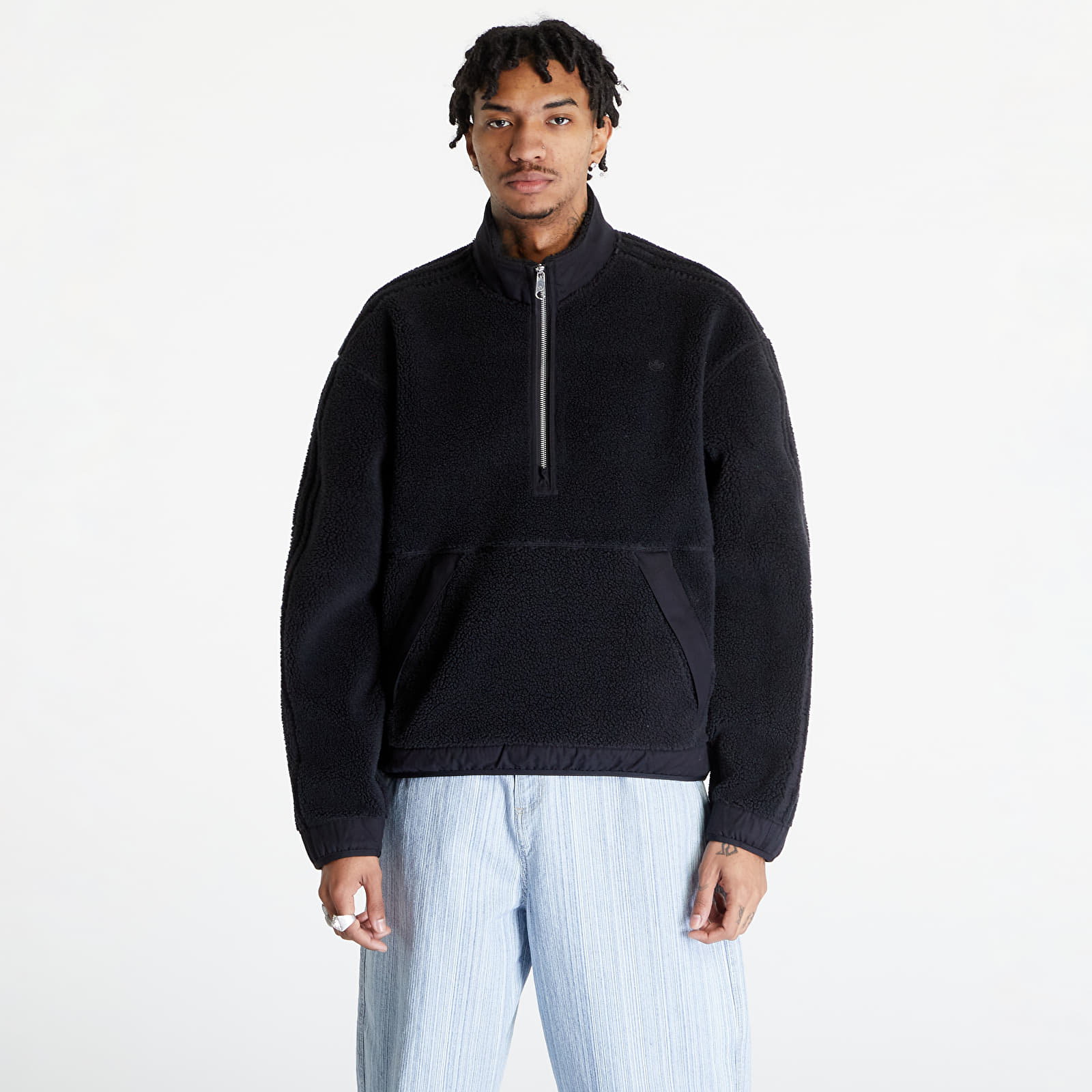 Hoodies and sweatshirts  adidas Premium Essentials+ Classics Half-Zip Hoodie Black