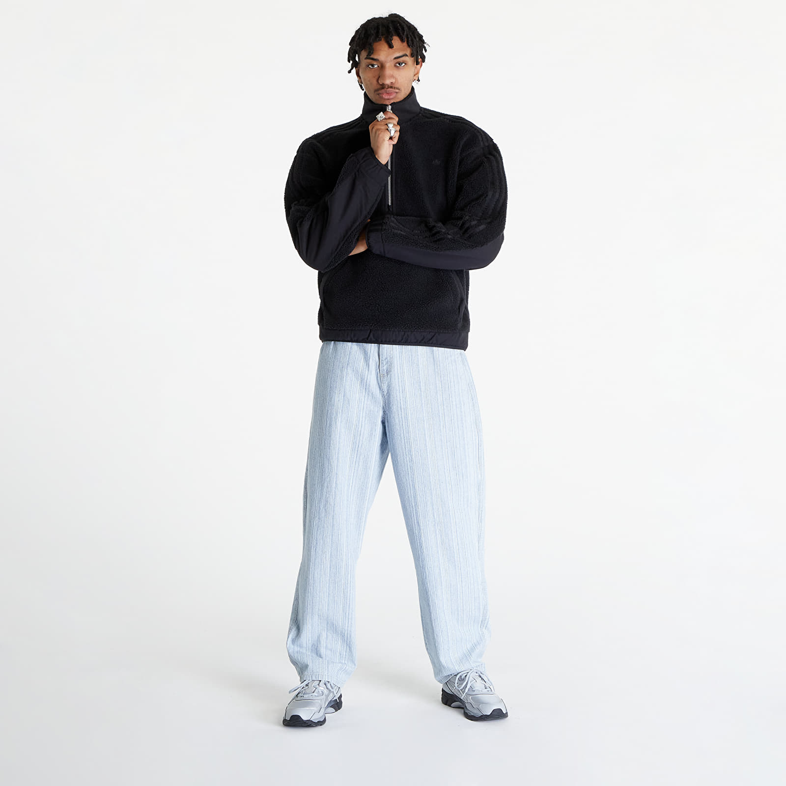Hoodies and sweatshirts  adidas Premium Essentials+ Classics Half-Zip Hoodie Black