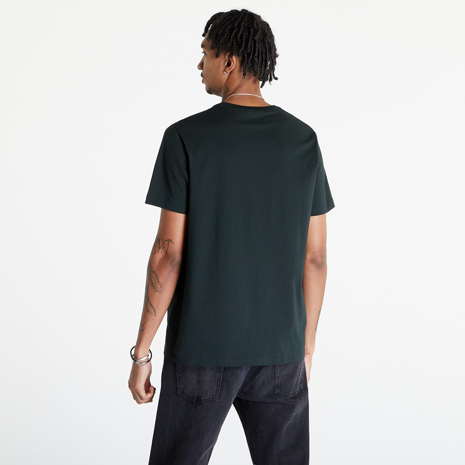 Μπλούζες FRED PERRY Crew Neck T-Shirt Night Green/ Snow White